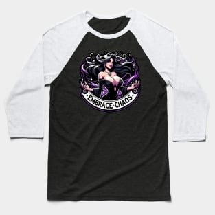 Embrace Chaos - Beautiful Sorceress - Dark Fantasy Baseball T-Shirt